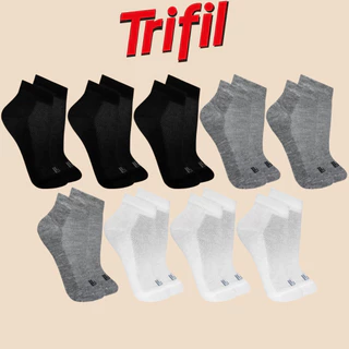 Kit com 9 Pares de Meias Modelo Cano Baixo Lisa Trifil Básica Esportiva Calcanhar Verdadeiro Sport em Oferta na Shopee