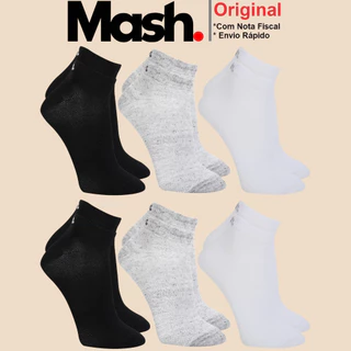 Kit Com 6 Pares de Meias Sport Mash Modelo Soquete em Algodao Unissex Para Corrida Caminhada em Oferta na Shopee