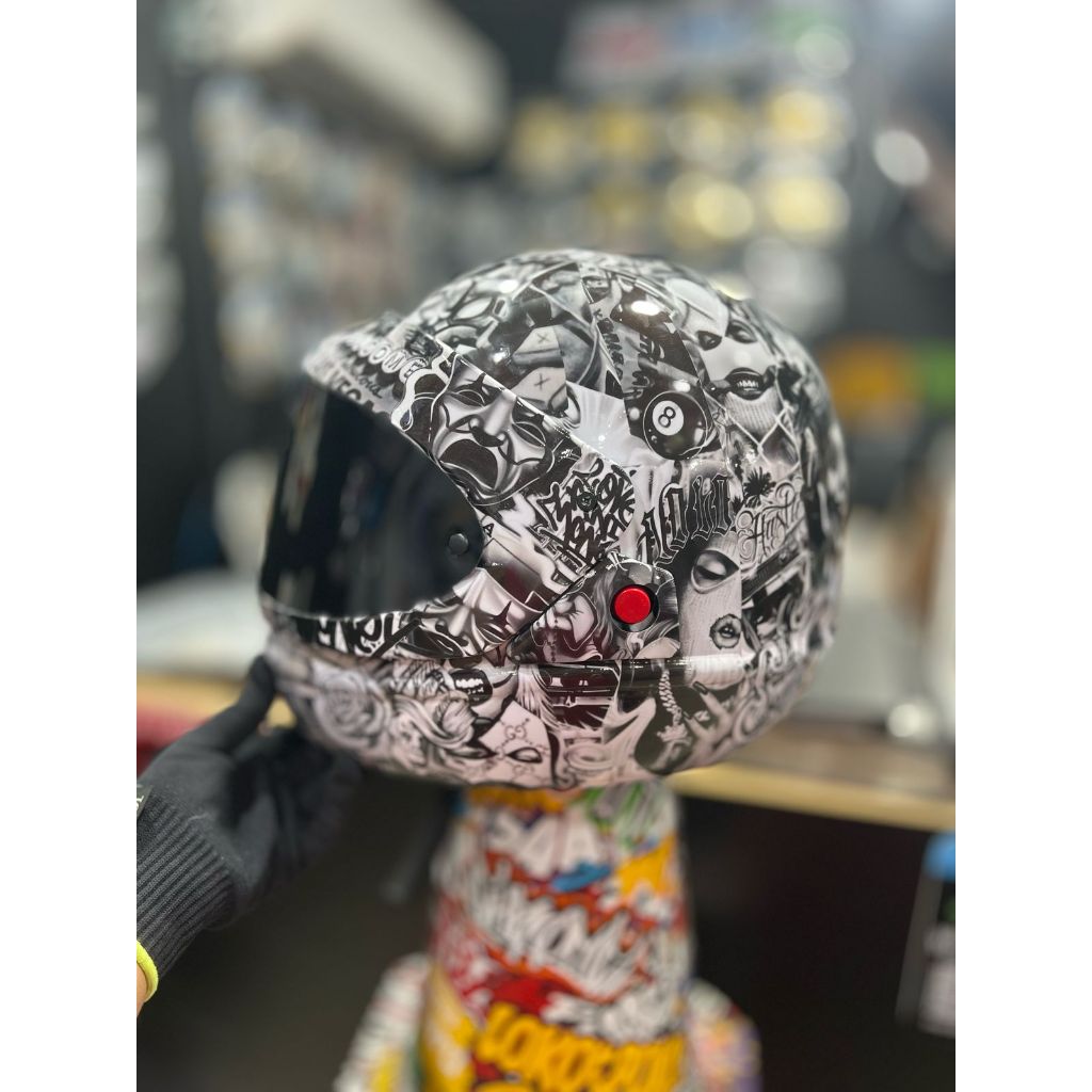 capacete san marino novo e adesivado | Shopee Brasil