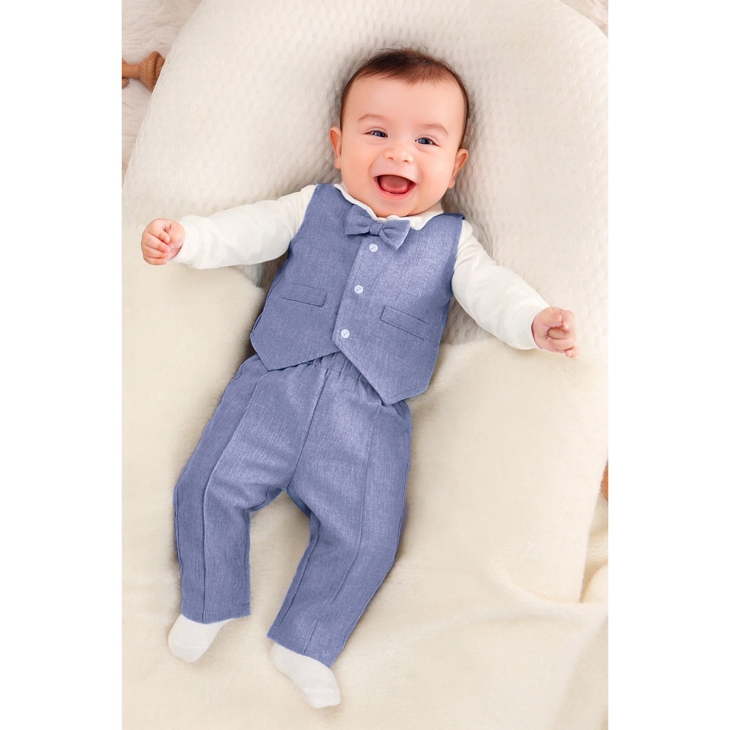 Conjunto Social para Bebê com Gravata Borboleta a meses