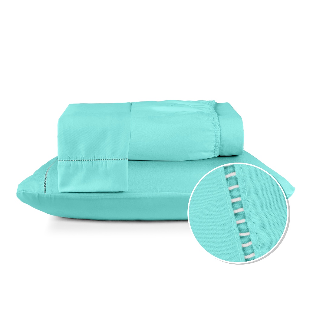 Jogo De Lençol 400 Fios Solteiro Casal Queen King Berço Ponto Palito Macio e Suave Hotel