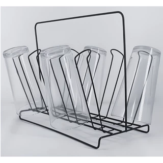 Porta Copo de Mesa Preto Suporte para Copo de Mesa preto 8 lugares