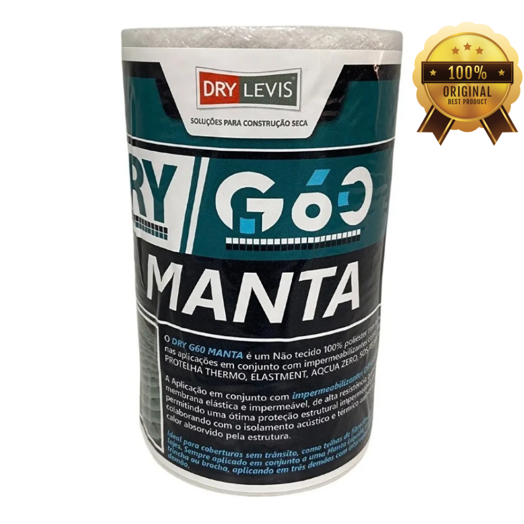 Manta Estruturante Dry Manta G60 Bidim Pro Sos Telhas 16cm X 25