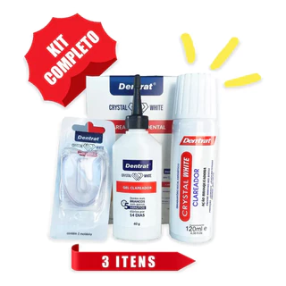 Kit Clareamento Dental Crystal White Gel Clareador Com Moldeira