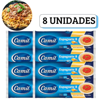 Kit de Macarrão Camil Espaguete 8 Ovos Massa Pronta 500g a Unidade