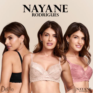 Sutiã Nayane Rodrigues Sem Bojo com Aro e Renda e Alças Reguláveis Maior Conforto e Sustentação em Oferta na Shopee