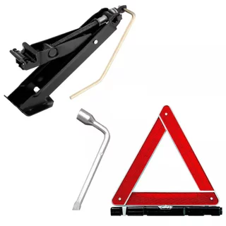 Kit 3 em 1 Macaco Automotivo Chave Roda Triângulo Segurança em Oferta na Shopee