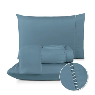 Jogo De Lençol 3 Peças Percal 400 Fios Berço Solteiro Cama Casal Queen King Ponto Palito em Oferta na Shopee