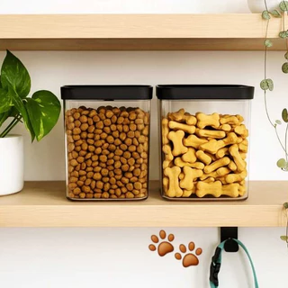 Pote Hermético Porta Ração 4L Conserva E Protege Dispenser Para Guardar Ração