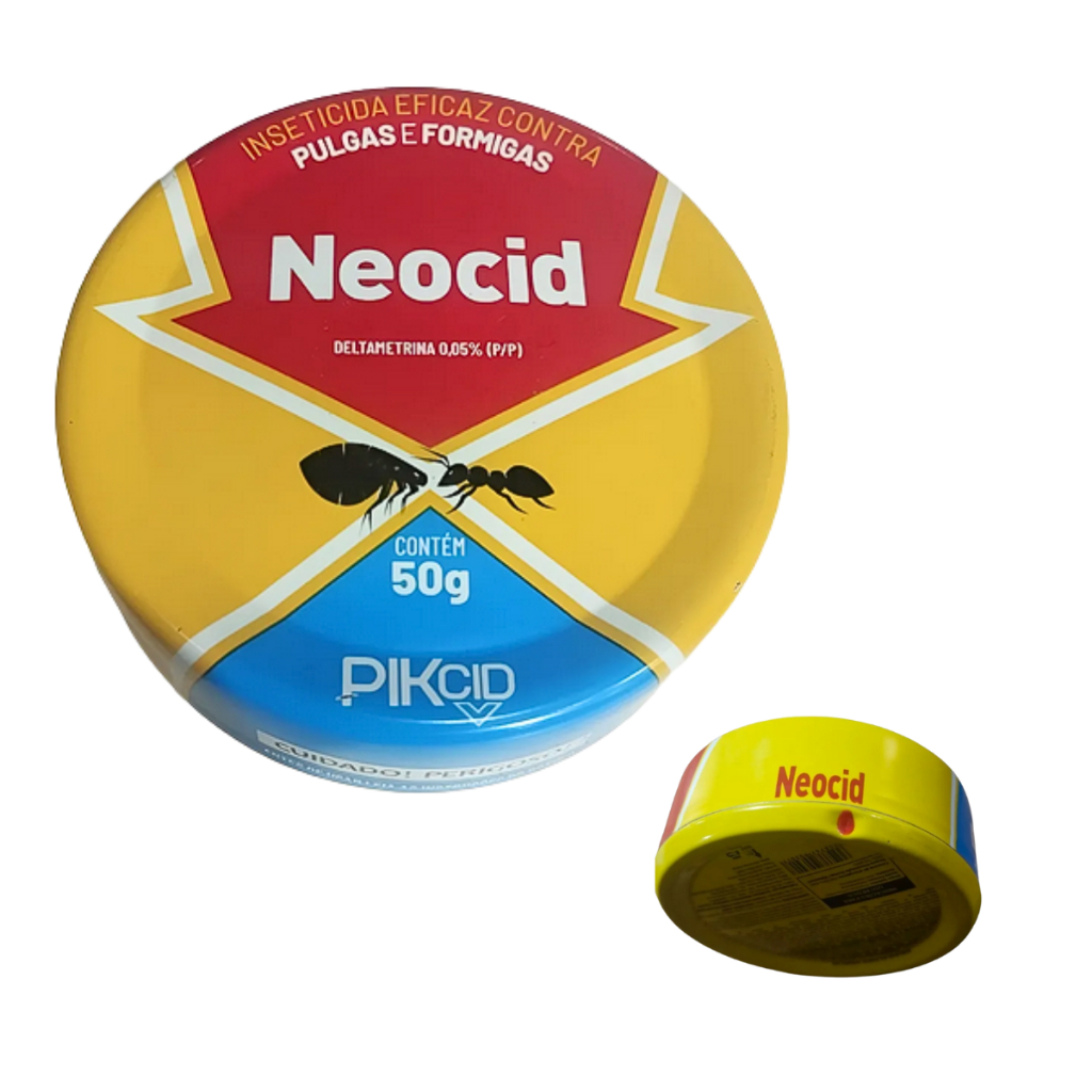 Neocid para pulgas e formigas latinha com 50g envio imediato | Shopee ...