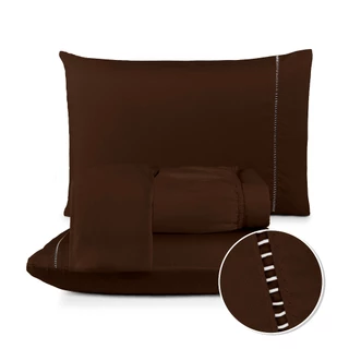 Jogo De Lençol 03 Peças 400 Fios Cama Casal Queen King Micropercal Ponto Palito Super Oferta Berço e Solteiro 02 Peças em Oferta na Shopee