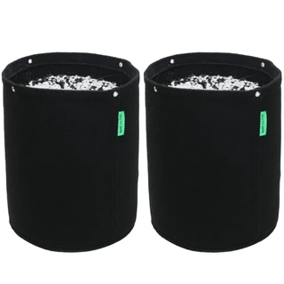 kit 2 vasos de 5 litros em feltro prime cultivo com furos para amarras