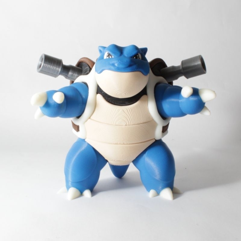 Pokémon Blastoise Impresso em 3D