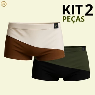 Kit Sunga Praia Boxer Masculina – 2 Unidades | Secagem Rápida e Design Exclusivo