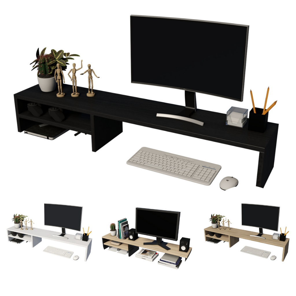 Suporte Para Monitor ou Notebook Base Elevatória Tríplex Moderno Gamer ...