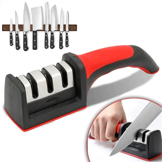 Afiador Amolador De Facas Profissional 3 em 1 Kit Com 1 ou 2 Unidades Para Afiar Facas e Tesouras em Oferta na Shopee