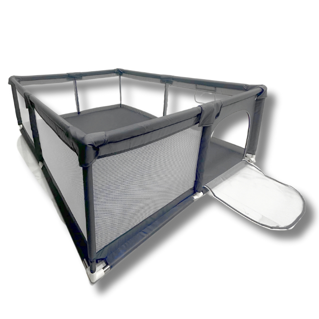 Cercado Tela Grade Proteção Cercadinho Portão Infantil Bebe - Cinza 200X150