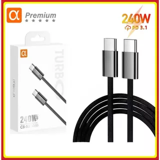 Cabo Tipo c Turbo 240W PD cabo USB c -Tipo c Para Macbook iPhone iPad original carregamento super rápido A`GOLD CB-53