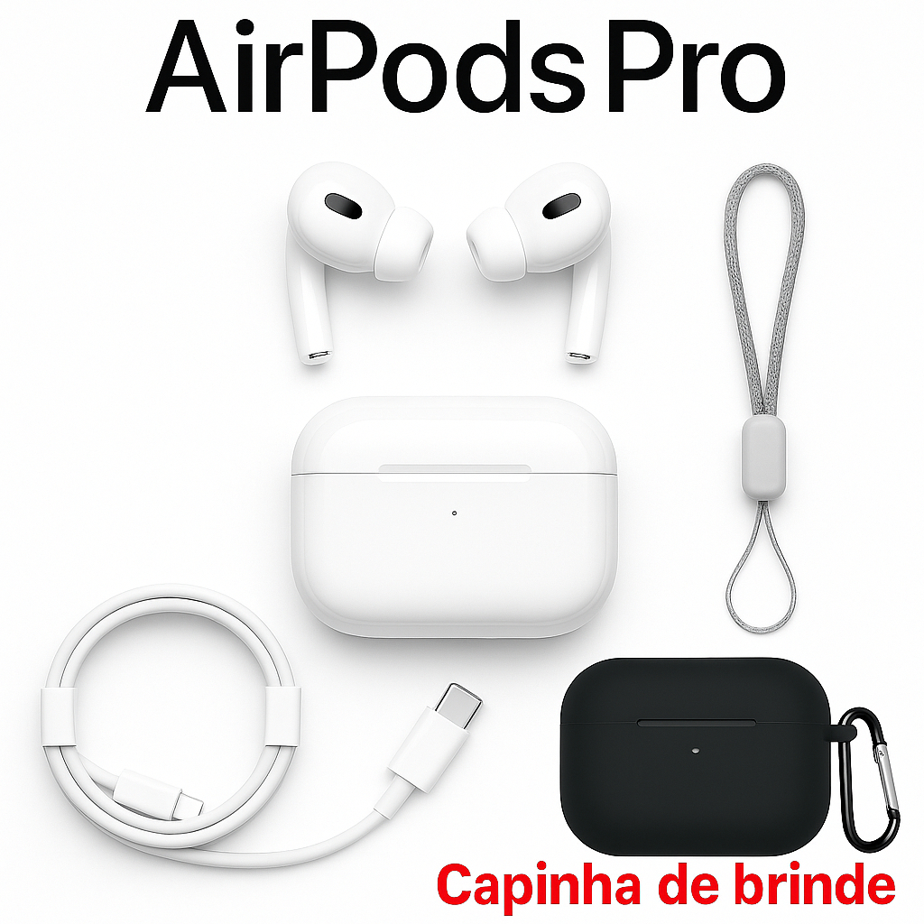 Fone de Ouvido Sem Fio Bluetooth Com Cancelamento De Ruído Pop-Up para iOS GPS IOS e Android + Capinha de Brinde