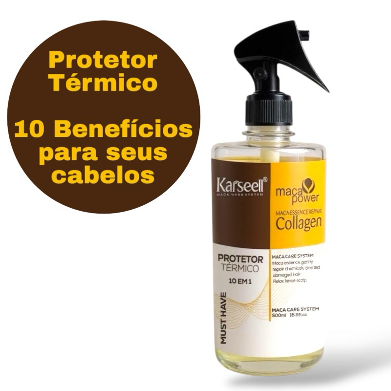 Protetor Termico Karseell Collagen Tratamento Capilar Essence 10/1 ...