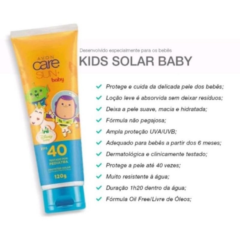 Avon care Sun+ baby protetor solar 40fps | Shopee Brasil