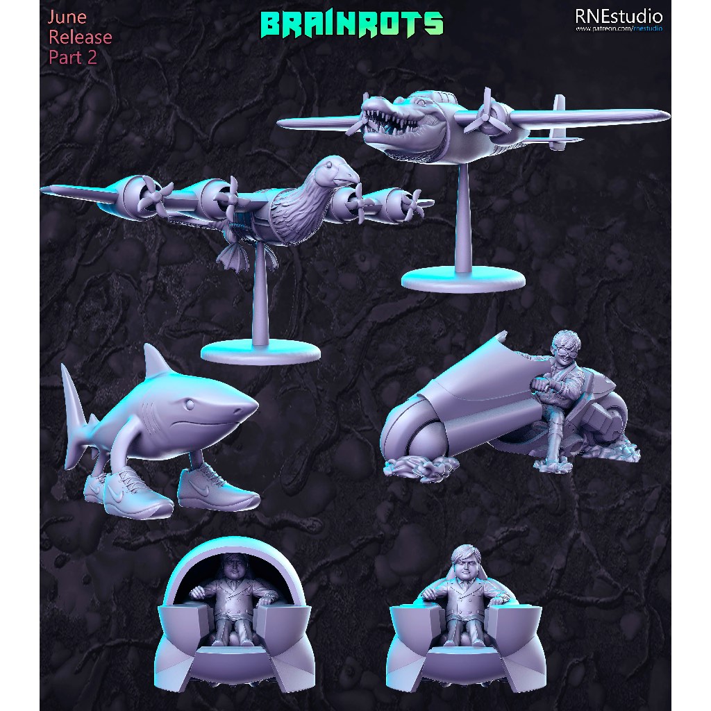 Miniaturas Brainrots para Rpg, Zombicide, D&d, Board Games