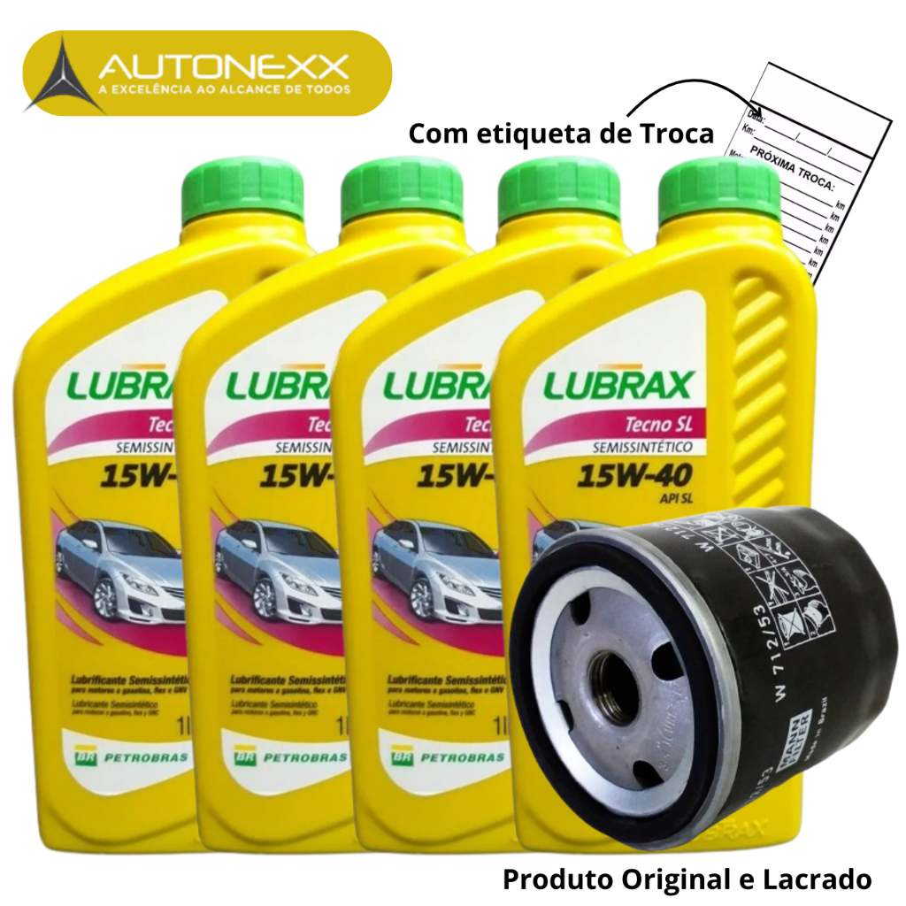 Kit Troca de Óleo 15W40 Semi API SL + Filtro de Óleo Linha VW ...