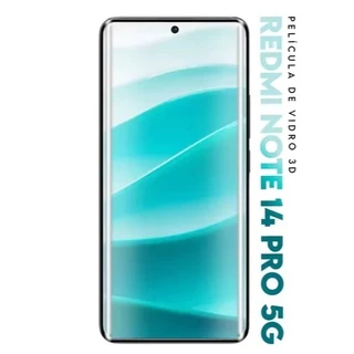 Película de Vidro Temperado Curvada 3D para Xiaomi Redmi Note 14 Pro 5G – Proteção Completa de Tela