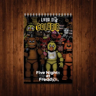 Livro de Colorir Desenhos Risque e Rabisque Five Nights at Freddy's Espiral ou Wire-o A5 em Oferta na Shopee