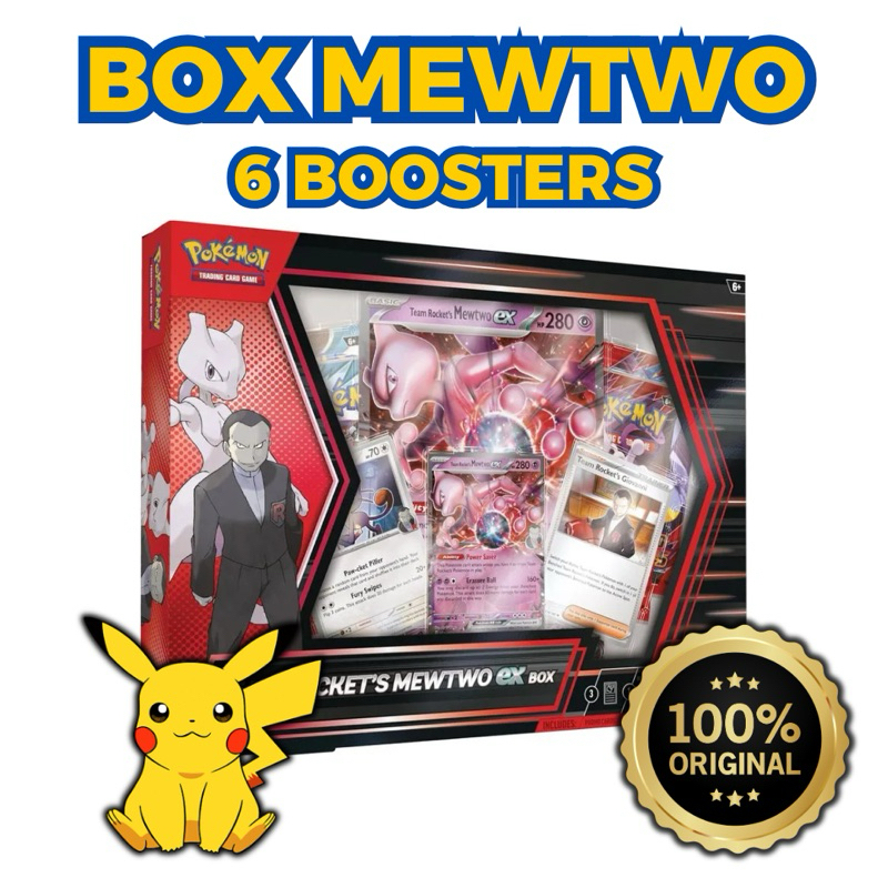 Box Mewtwo Pokémon TCG - 6 boosters | Shopee Brasil