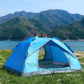Barraca portátil impermeável para camping 1-2 pessoas, estrutura dois andares, 200x150x125cm, ideal outdoors em Oferta na Shopee