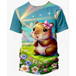 Camiseta infantil Capivara Fofinha