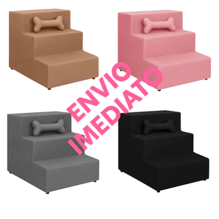Escada Pet Cachorro 3 Degraus Espumada Resistente Gato e Cachorro em Oferta na Shopee