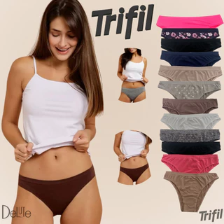 Kit Com 12 Calcinhas Basicas Tanga Trifil Em Microfibra Sem Costura em Oferta na Shopee