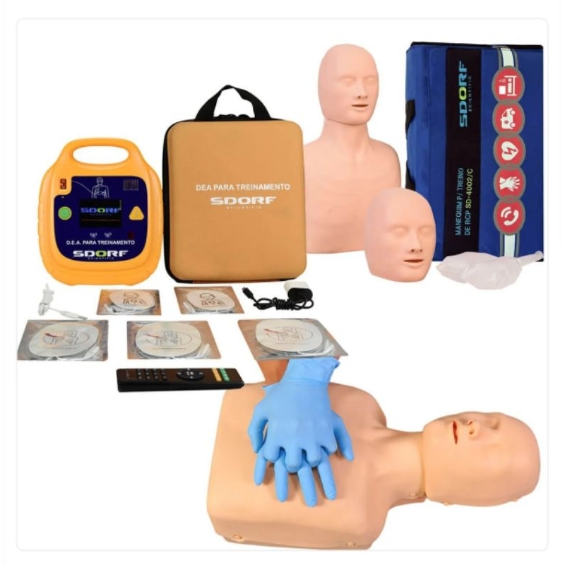 KIT PARA TREINAMENTO DE RCP SUPORTE BASICO À VIDA (BLS) | Shopee Brasil