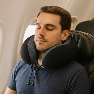 Almofada de Pescoço Viagem Compacta Confortável Viagens Avião e Carro em Oferta na Shopee