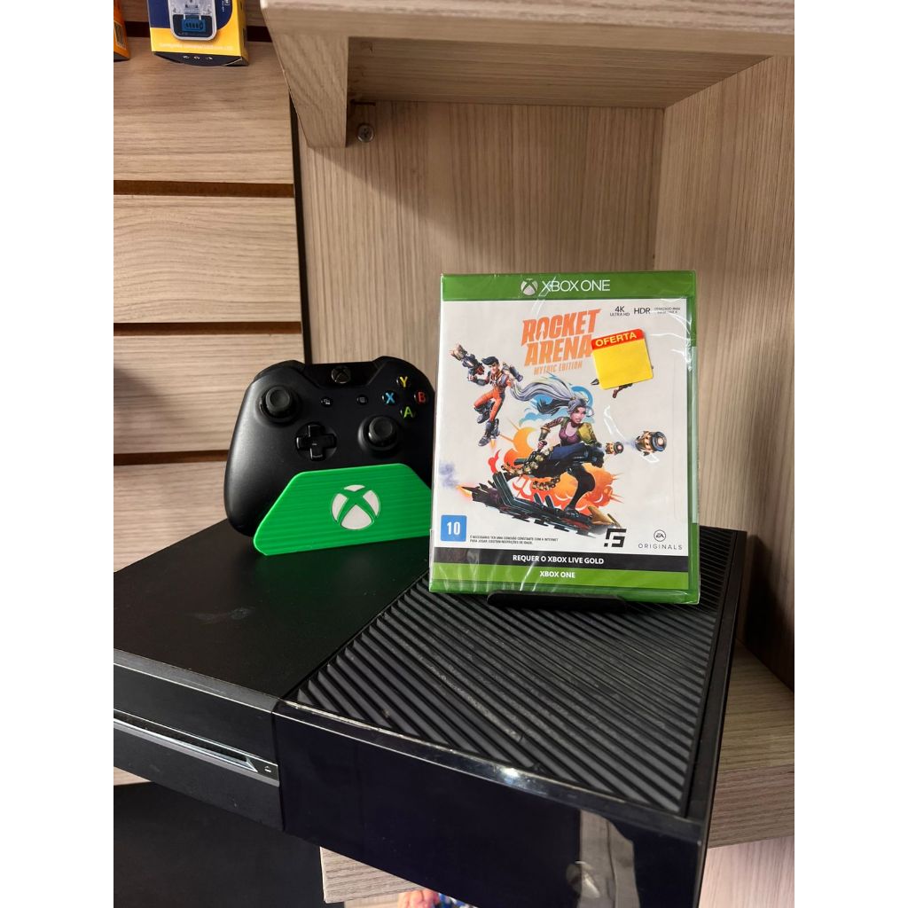 xbox one fat+controle+cabos+1 jogo