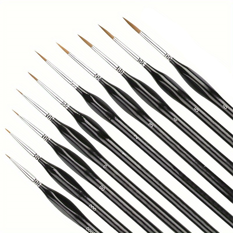 Kit 10 Pincéis Premium Fino Ergonômico Arte&miniaturas