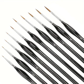 Kit 10 Pincéis Premium Fino Ergonômico Arte&miniaturas