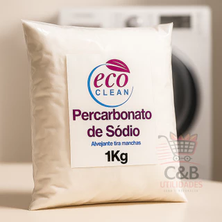 Alvejante Percarbonato 99% Pure - Tira Manchas Roupas Brancas e Coloridas - 2Kg/1Kg/500G