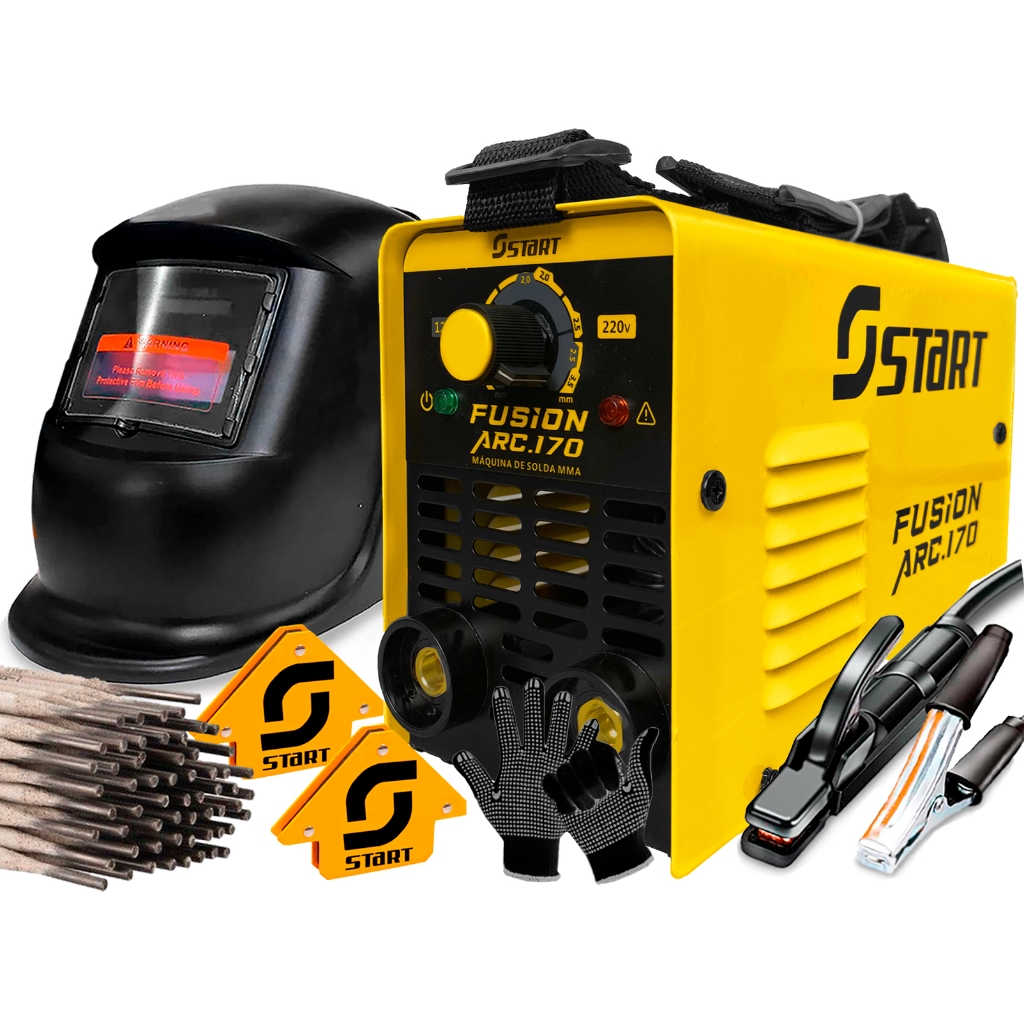 Maquina Inversora Solda 170a 110/220v Bivolt + Mascara E Acessórios ...