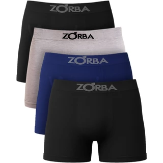 Kit com 4 Cuecas Boxer Masculina Box Algodão Sem Costura Confortável Zorba