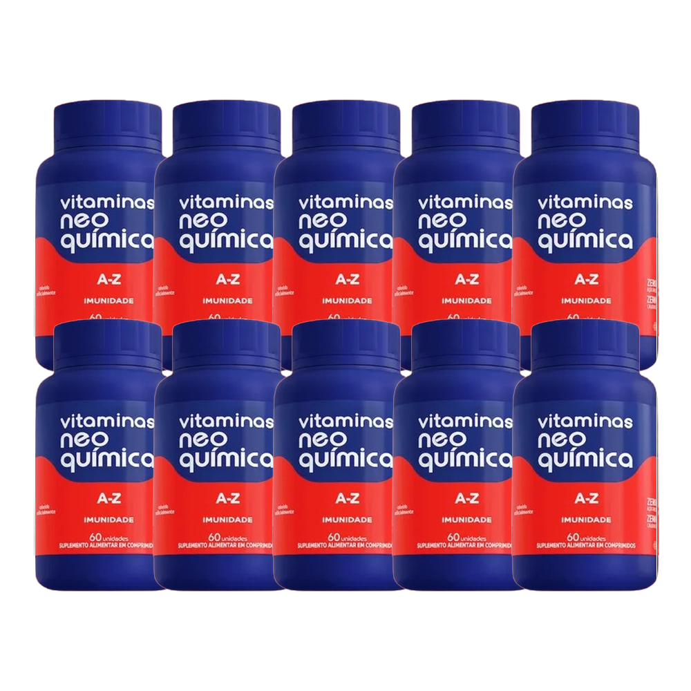 Kit Com 10x Vitaminas A-Z 60 Comprimidos - Neo Quimica | Shopee Brasil