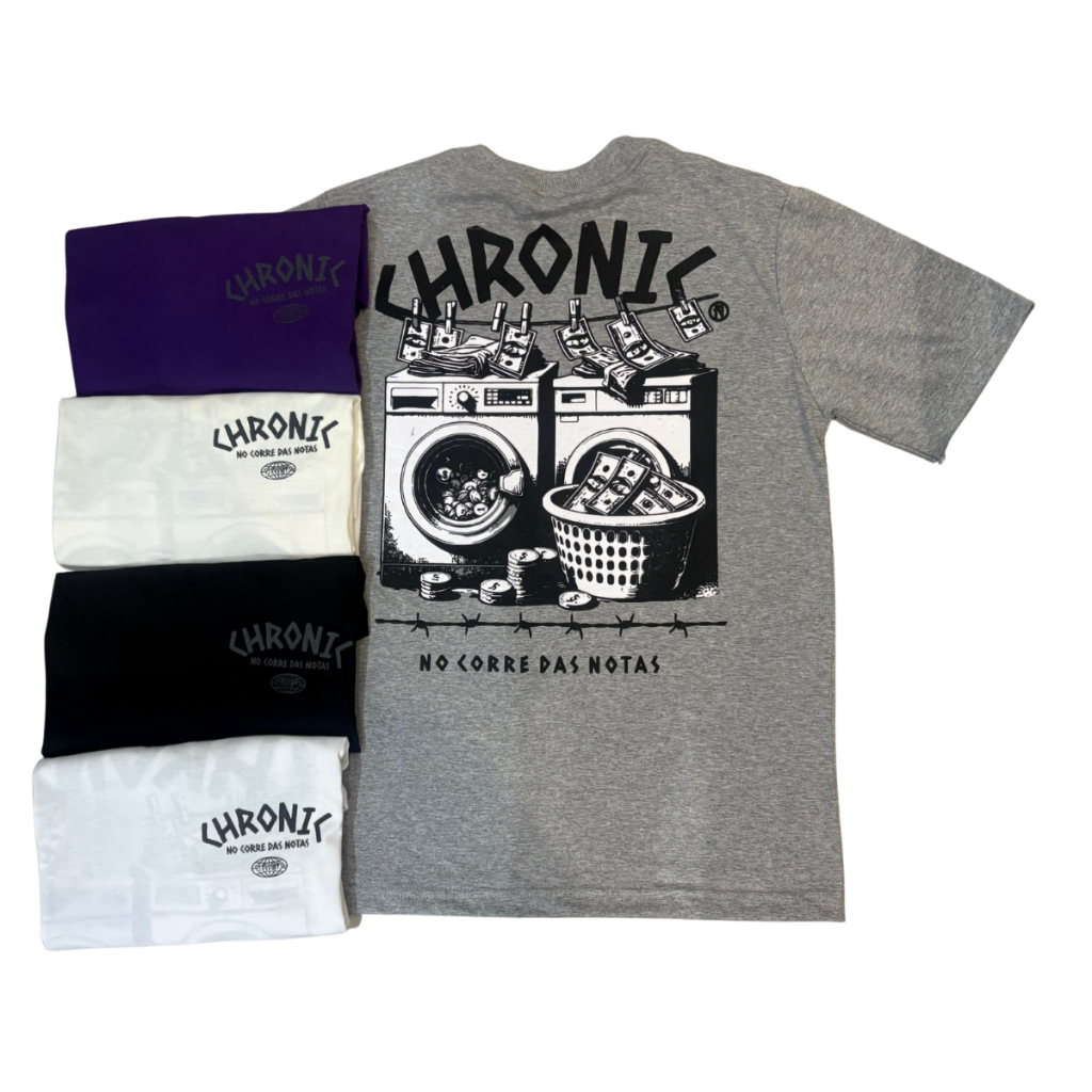 Camiseta masculina Streetwear 100% algodão unissex casual Máquinas lavando notas