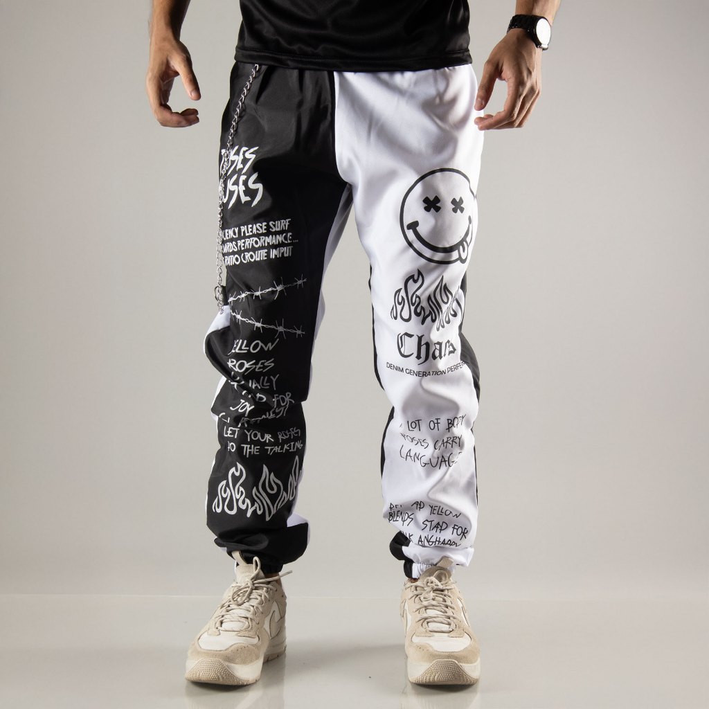 Calça Estampada Estilo Gringa Jogger Larga Rapper Trapper Estilosa