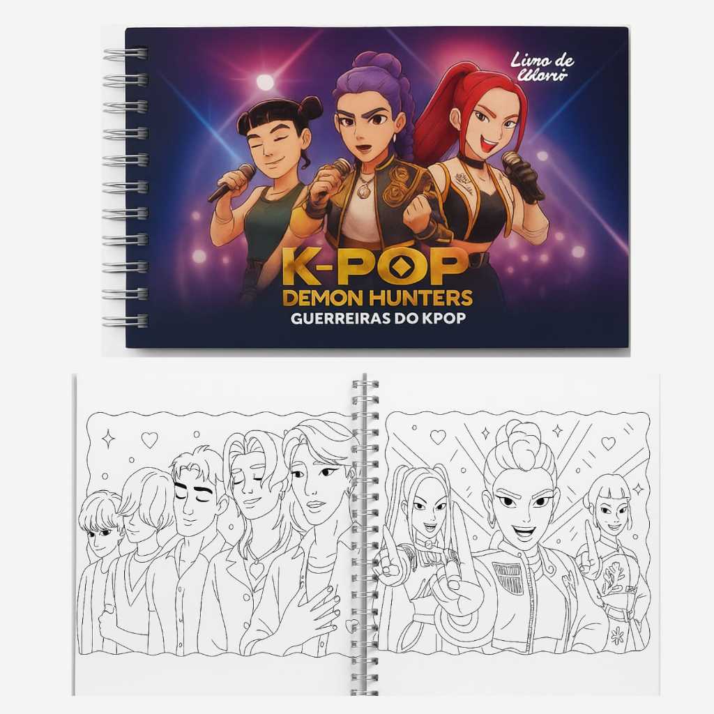 Livro de Colorir Guerreiras do Kpop tamanho A5 | Shopee Brasil