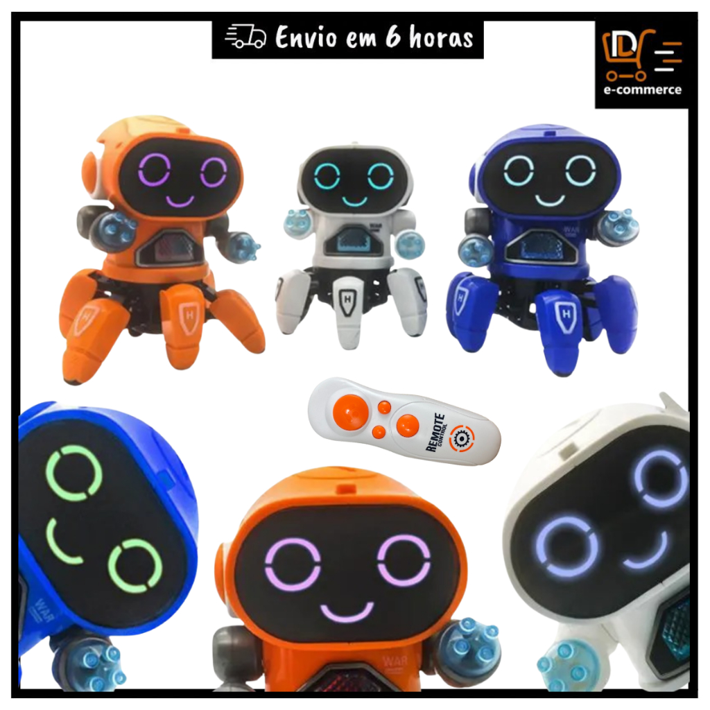 Brinquedo Robô Inteligente Azul – Movimentos e Controle à Distância ...