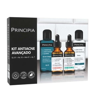Principia KIT ANTI-ACNE AVANÇADO GL-01 + AL-7 + NC-10 + MIX-01 em Oferta na Shopee