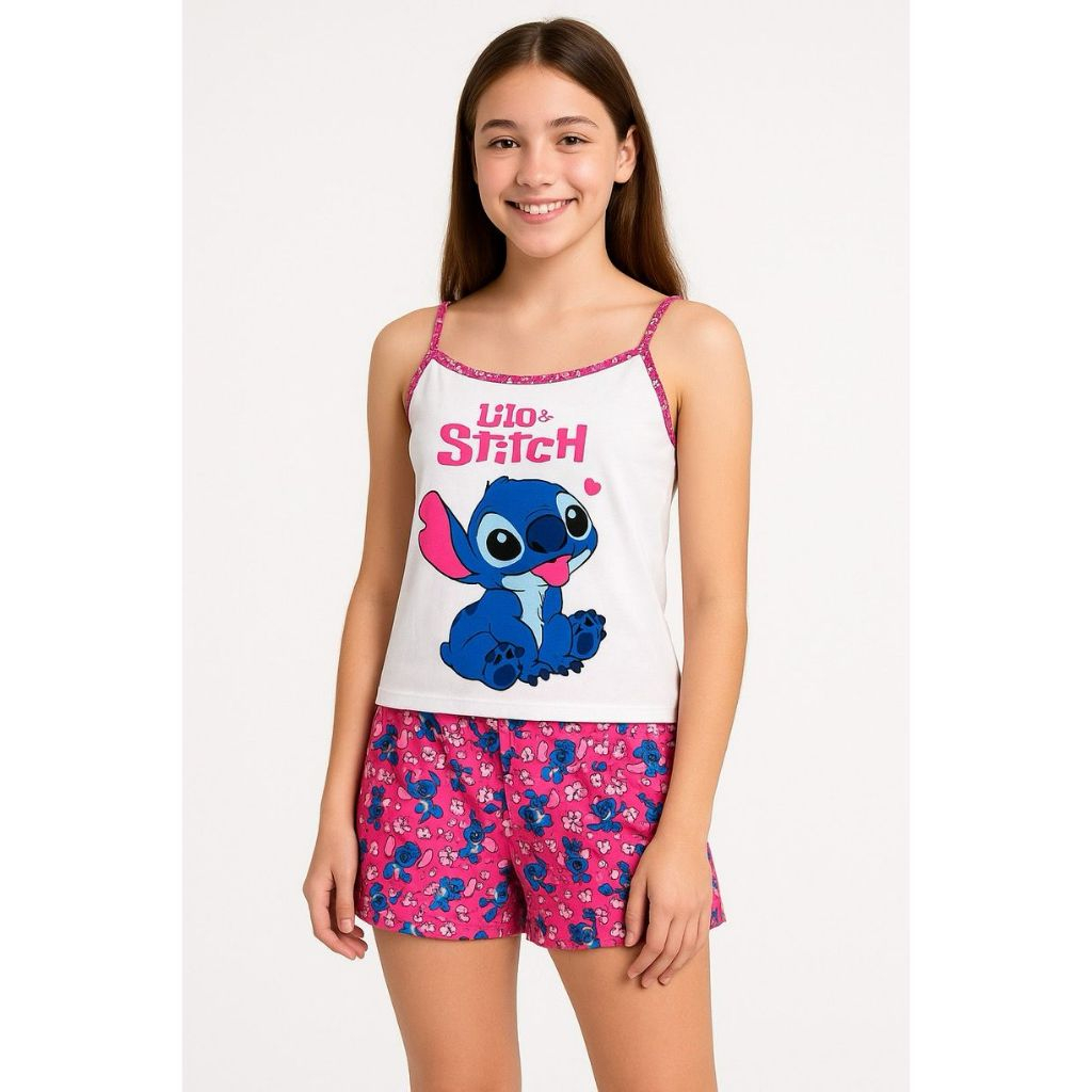 Pijama feminino juvenil adolescente jovem de menina verão alcinha