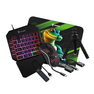 Kit Mobilador Gamer Completo Teclado One Hand Uma Mão Mouse Mousepad Suporte Para Celular em Oferta na Shopee